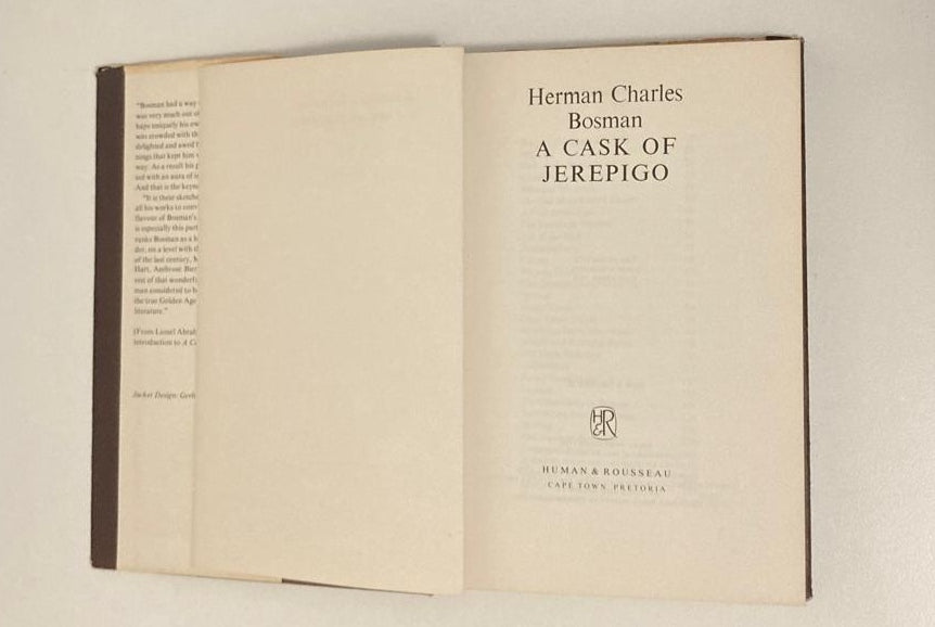 A cask of Jerepigo - Herman Charles Bosman