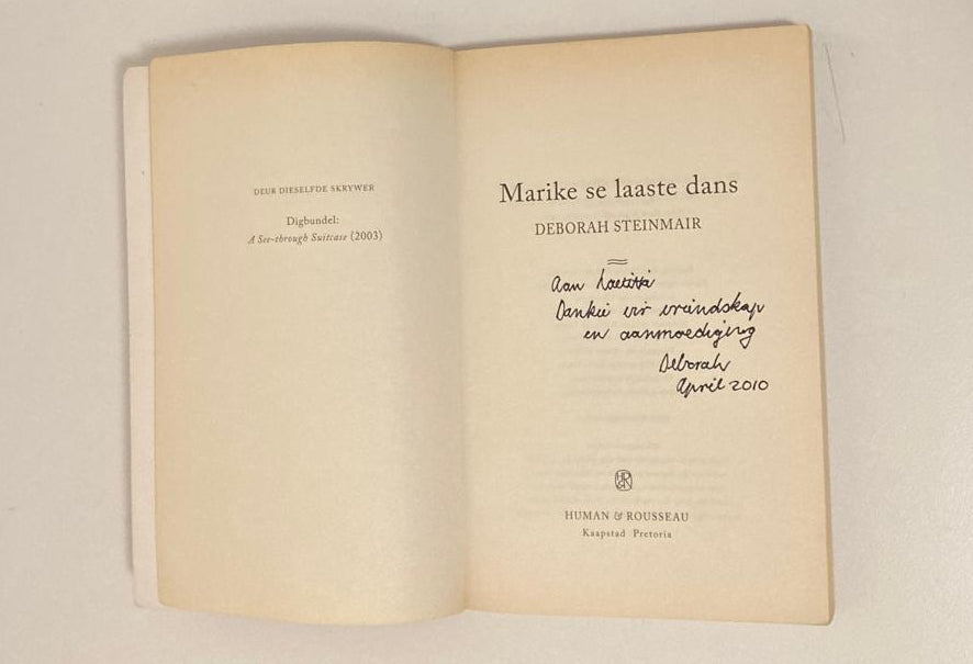 Marike se laaste dans - Deborah Steinmair (Signed)