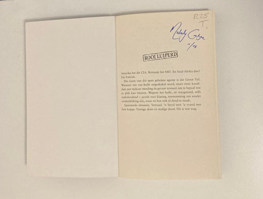 Rooi luiperd - Francois Bloemhof (First edition)