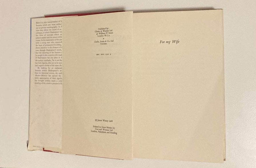 The Master-Mistress: A study of Shakespeare's sonnets - James Winny