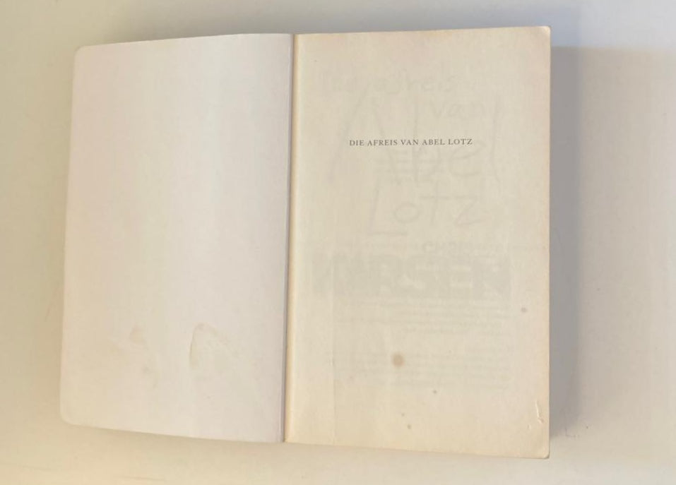 Die afreis van Abel Lotz - Chris Karsten (Abel-trilogie #3; First edition)
