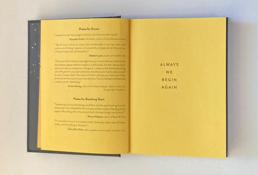 Always we begin again - Leeana Tankersley