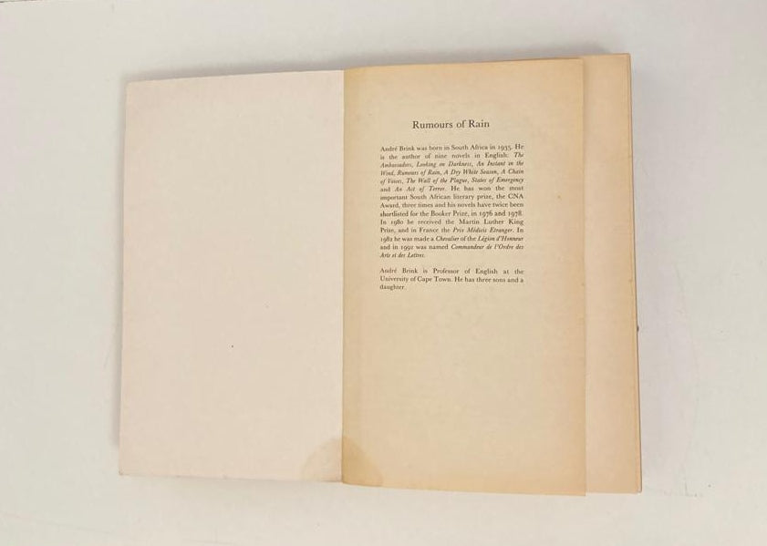 Rumours of rain - André Brink