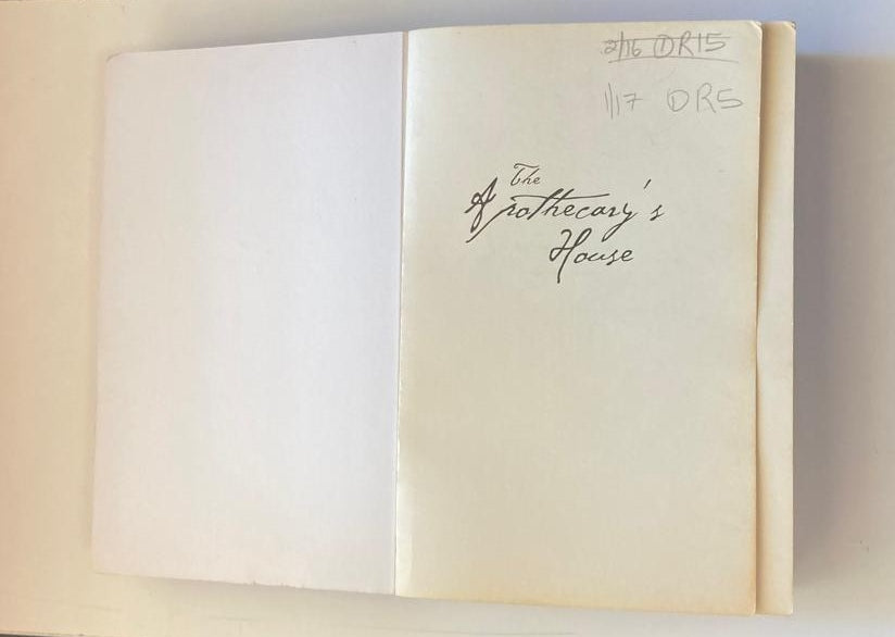 The apothecary's house - Adrian Mathews (First edition)