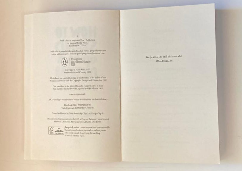 How to stand up to a dictator - Maria Ressa (First edition)