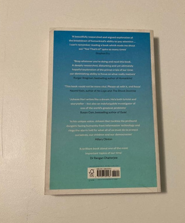 Stolen focus: Why you can't pay attention - Johann Hari