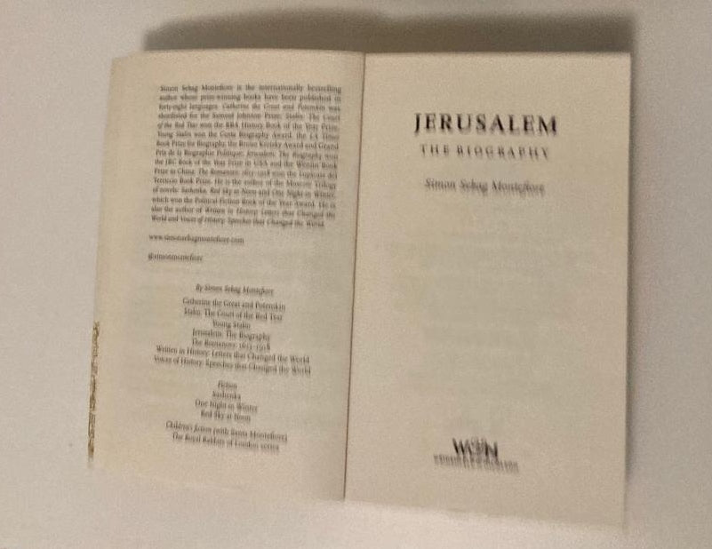 Jerusalem: The biography - Simon Sebag Montefiore