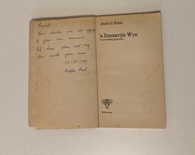’n Emmertjie wyn - André P. Brink