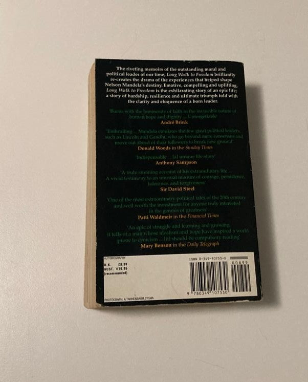 Long walk to freedom: The autobiography of Nelson Mandela