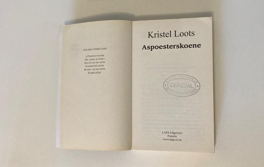 Aspoesterskoene - Kristel Loots (First edition)