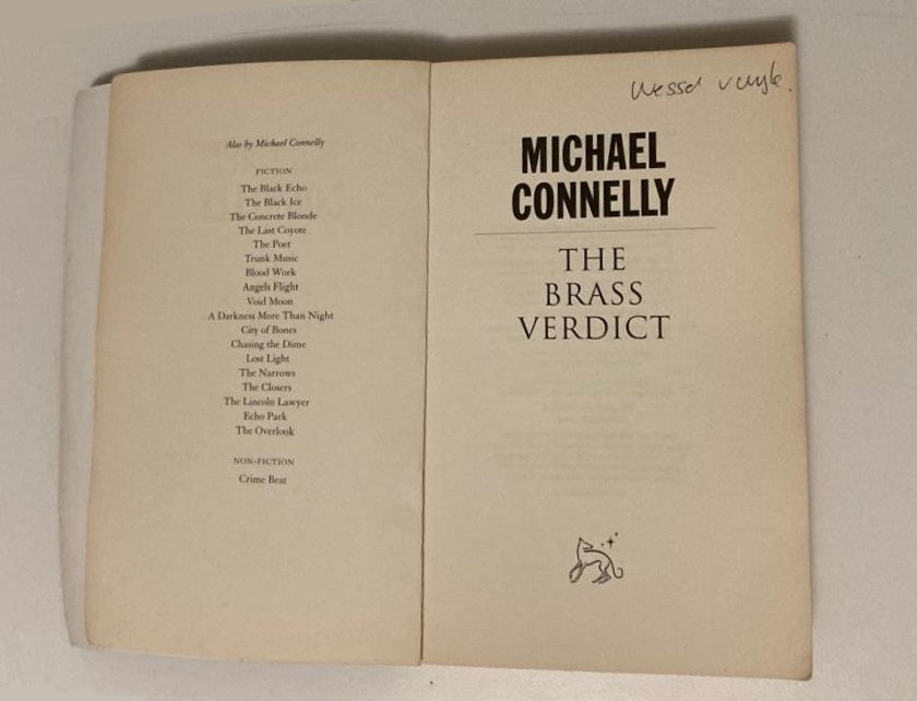 The brass verdict - Michael Connelly (First UK edition; The Lincoln Lawyer #2)