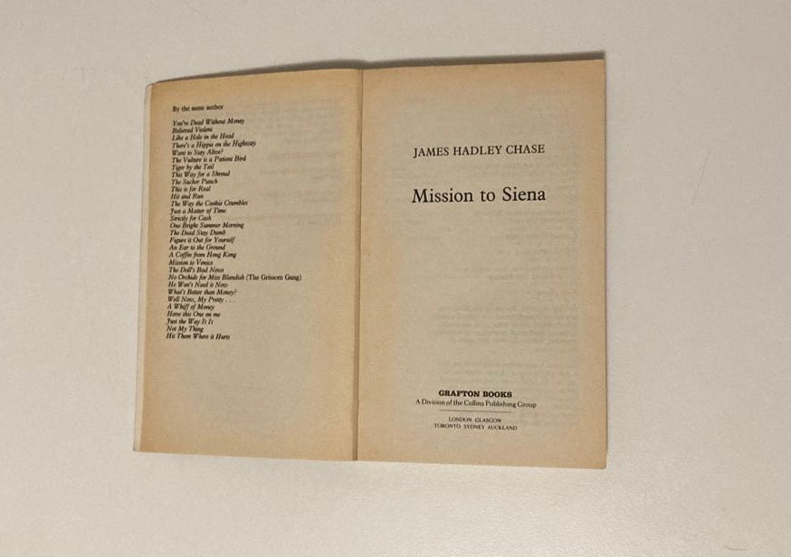 Mission to Siena - James Hadley Chase (Don Micklem #2)