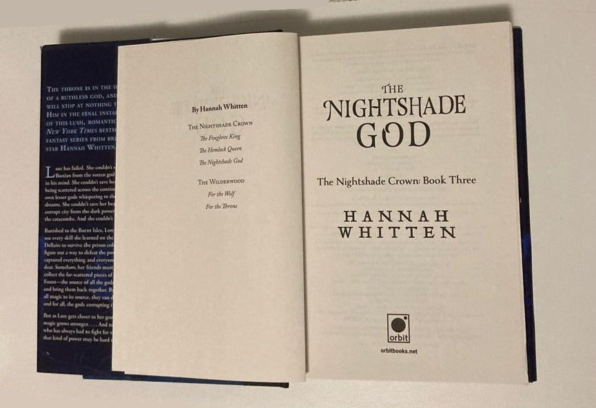 The nightshade god - Hannah Whitten (The Nightshade Crown #3; First edition)