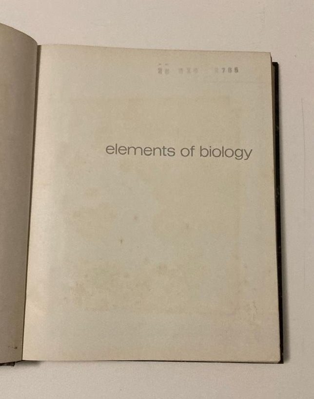 Elements of biology - Paul B. Weisz (Third edition)