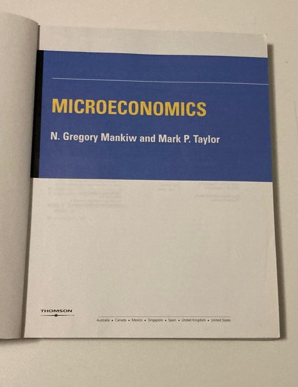Microeconomics - N. Gregory Mankiw and Mark P. Taylor