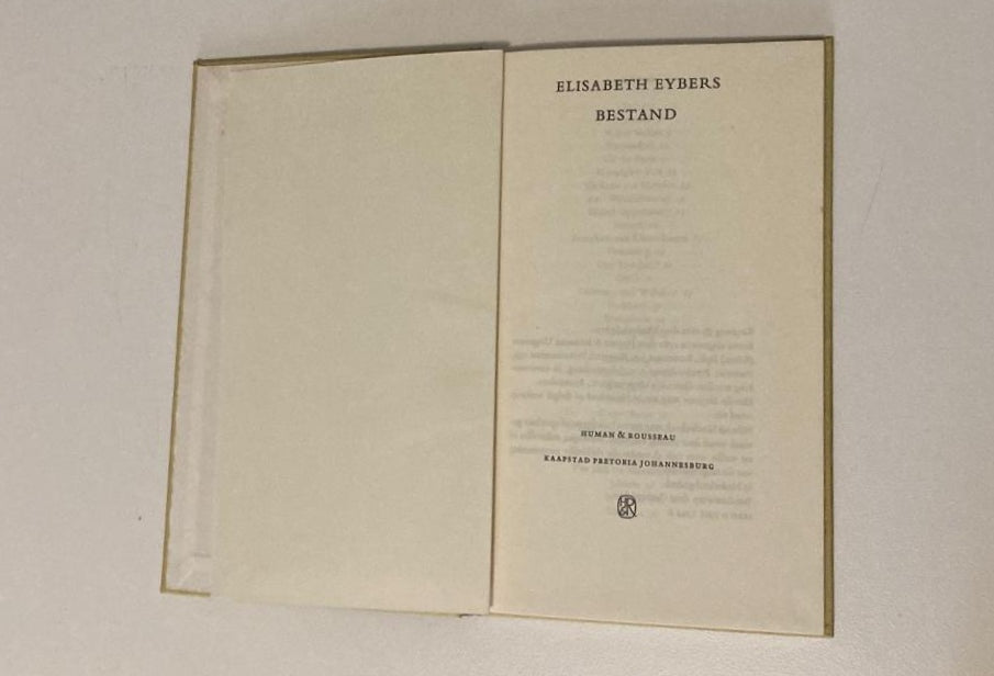 Bestand - Elisabeth Eybers (First edition)