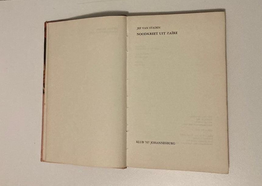 Noodkreet uit Zaïre - Jef van Staden (First edition)