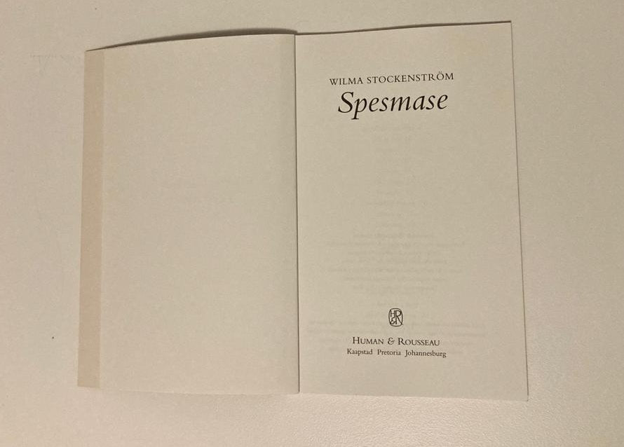 Spesmase - Wilma Stockenström (First edition)