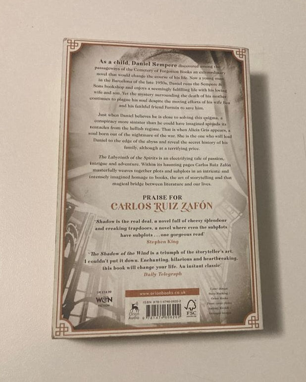 The labyrinth of the spirits - Carlos Ruiz Zafón