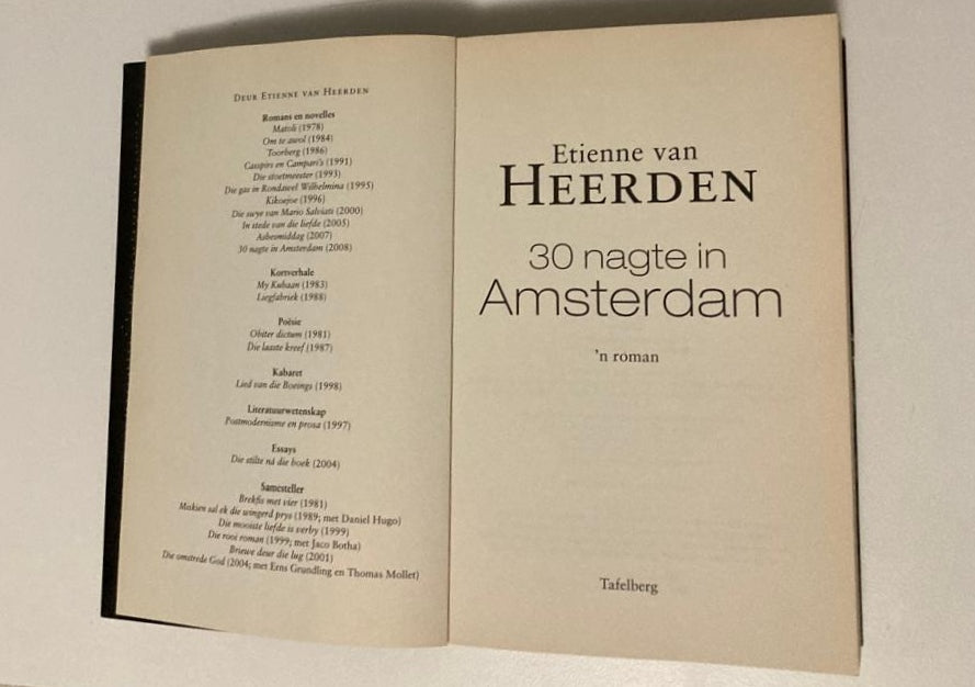 30 nagte in Amsterdam - Etienne van Heerden (First edition)