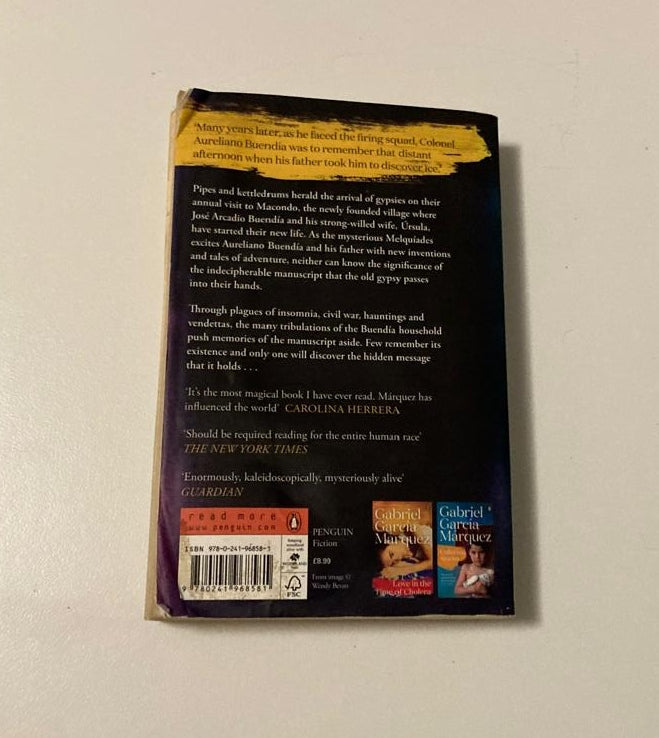 One hundred years of solitude - Gabriel García Márquez