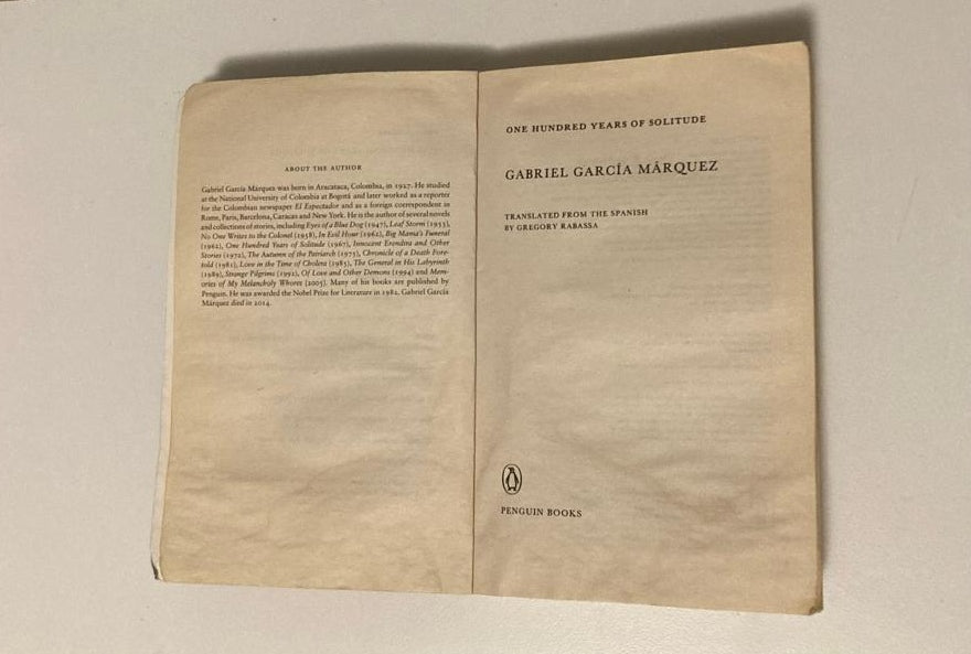 One hundred years of solitude - Gabriel García Márquez