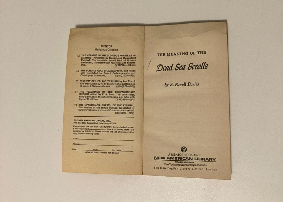 The meaning of the dead sea scrolls - A. Powell Davies