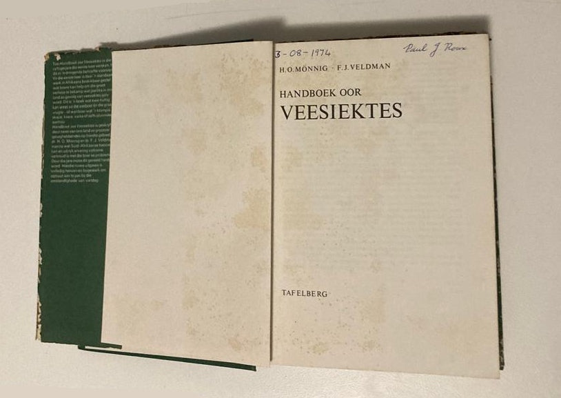 Handboek oor veesiektes - H.O. Mönnig en F.J. Veldman