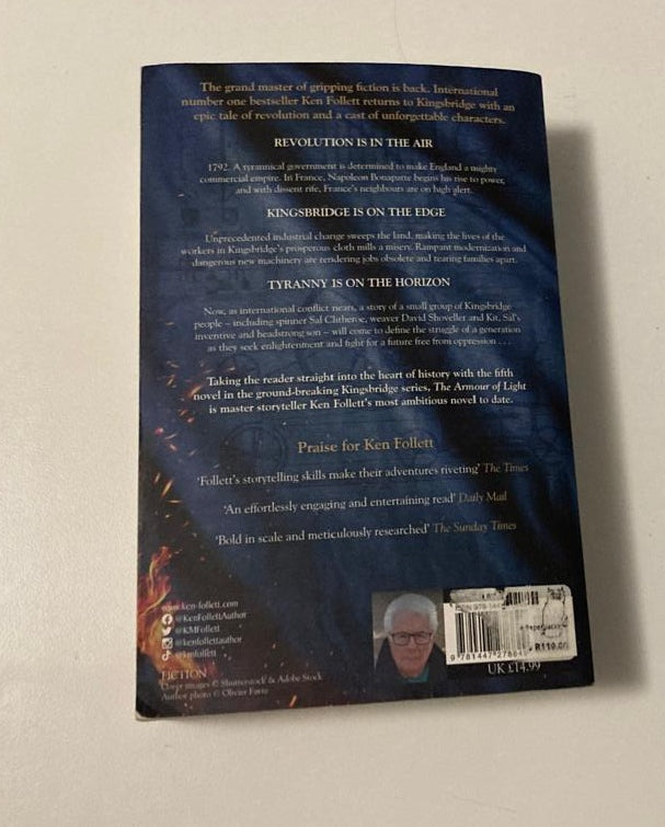 The armour of light - Ken Follett (Kingsbridge #4; First UK edition)