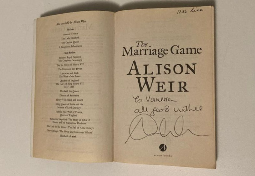 The marriage game - Alison Weir (Elizabeth I #2; Signed)