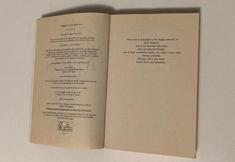 The marriage game - Alison Weir (Elizabeth I #2; Signed)