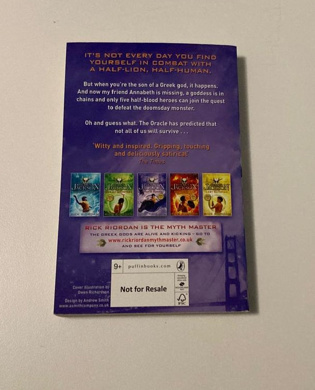 Percy Jackson and the titan's curse - Rick Riordan (Percy Jackson and the Olympians #3)