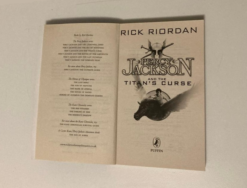 Percy Jackson and the titan's curse - Rick Riordan (Percy Jackson and the Olympians #3)
