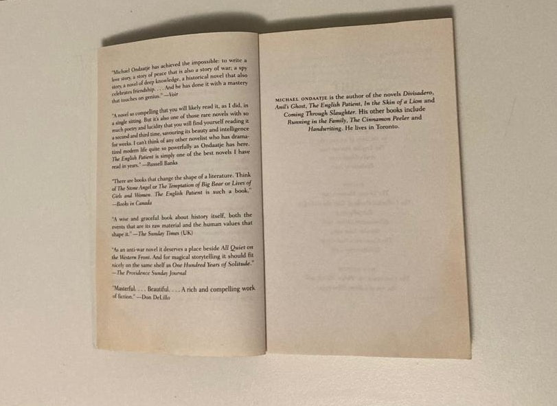 The English patient - Michael Ondaatje