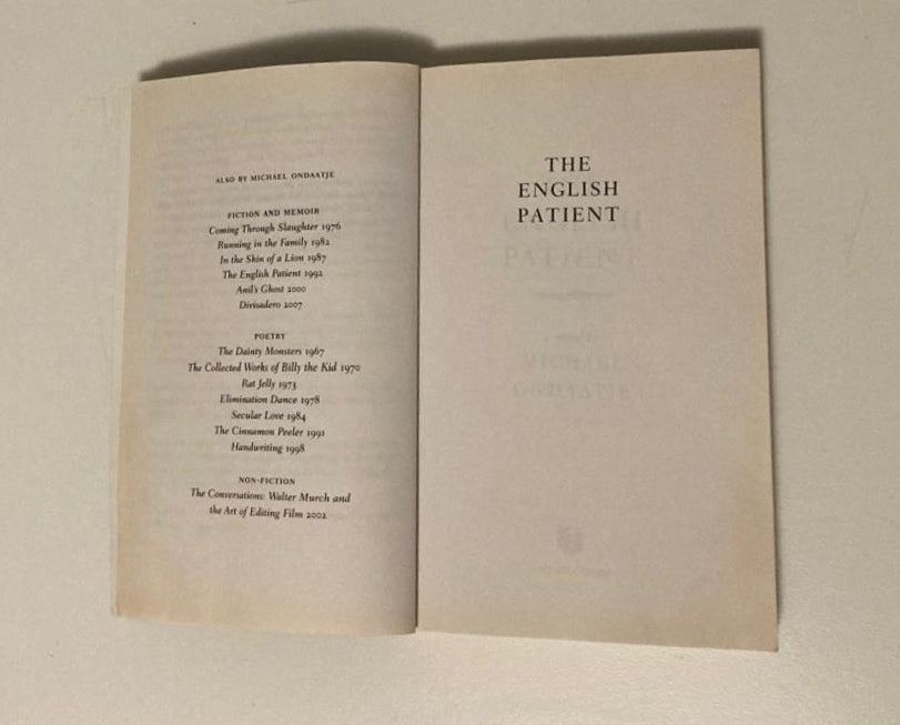 The English patient - Michael Ondaatje