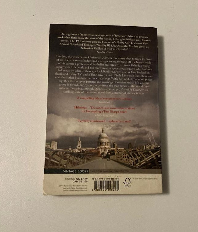 A week in December - Sebastian Faulks