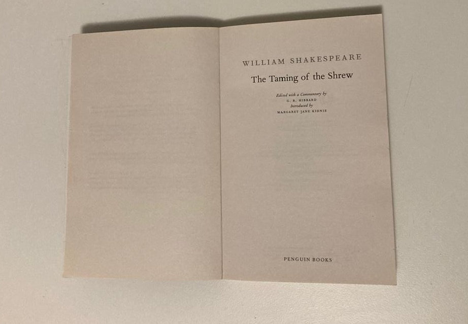 The taming of the shrew - William Shakespeare