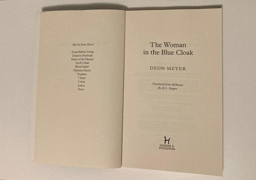 The woman in the blue cloak - Deon Meyer (Benny Griessel #5.5)