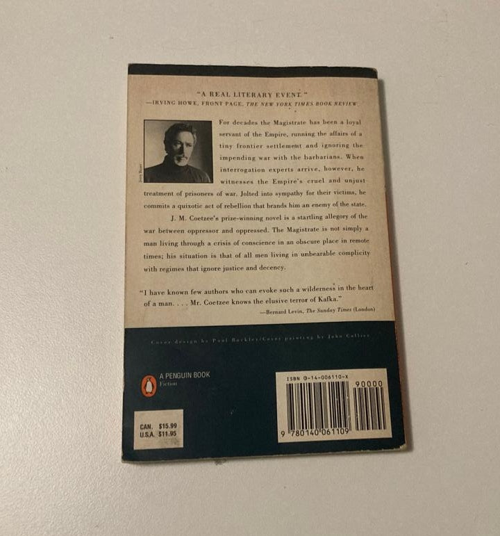 Waiting for the barbarians - J.M. Coetzee