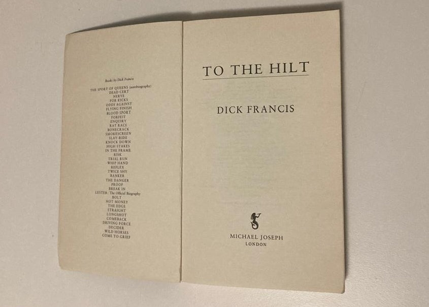 To the hilt - Dick Francis