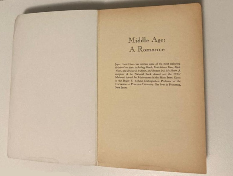 Middle age: A romance - Joyce Carol Oates (First UK edition)