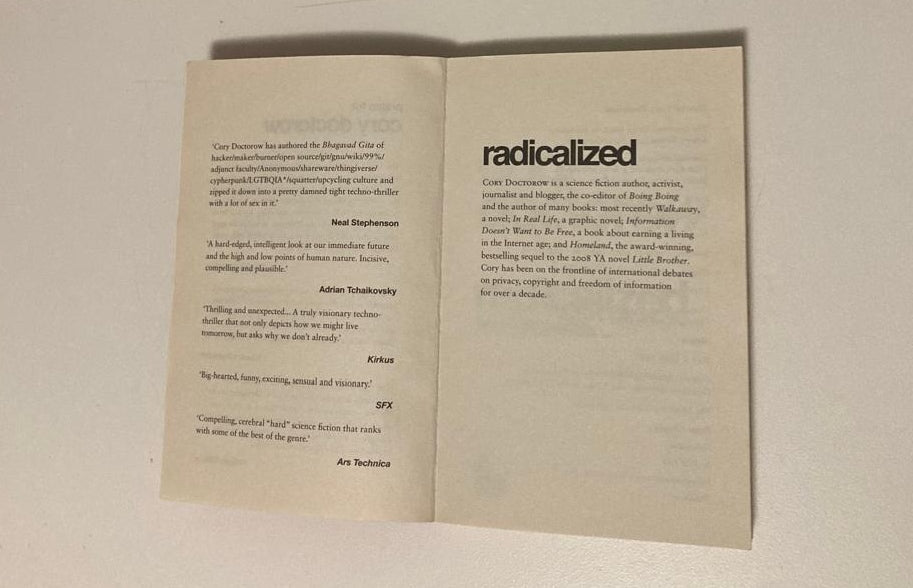 Radicalized: Four novellas - Cory Doctorow