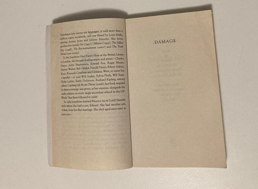 Damage - Josephine Hart