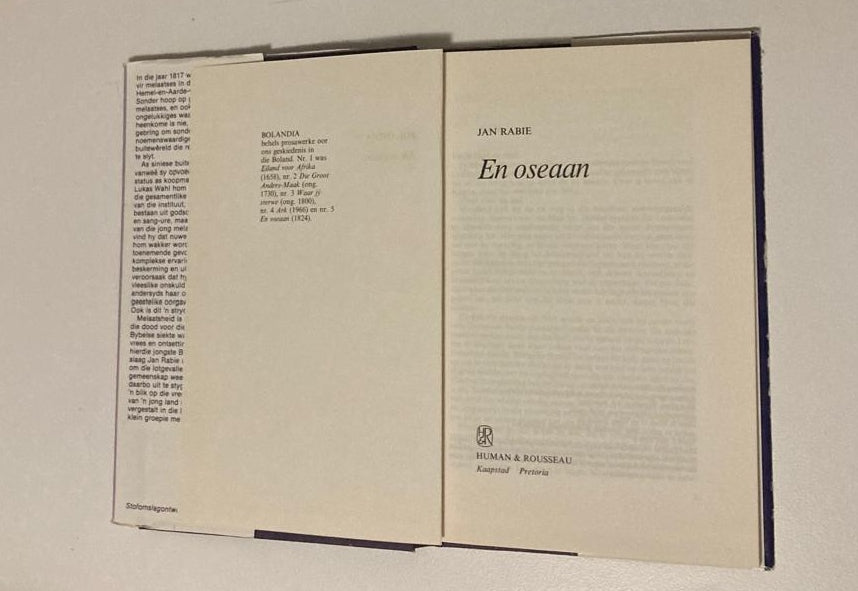 En oseaan - Jan Rabie (Bolandia #5; First edition)