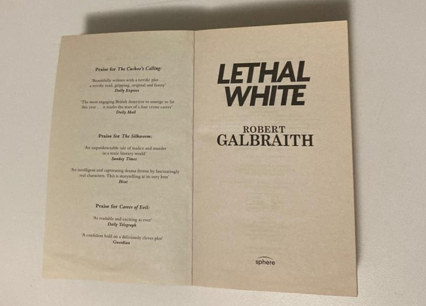 Lethal white - Robert Galbraith (Cormoran Strike #4)