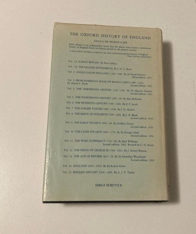 The fourteenth century 1307 - 1399 - May McKisack (Oxford History of England #5)