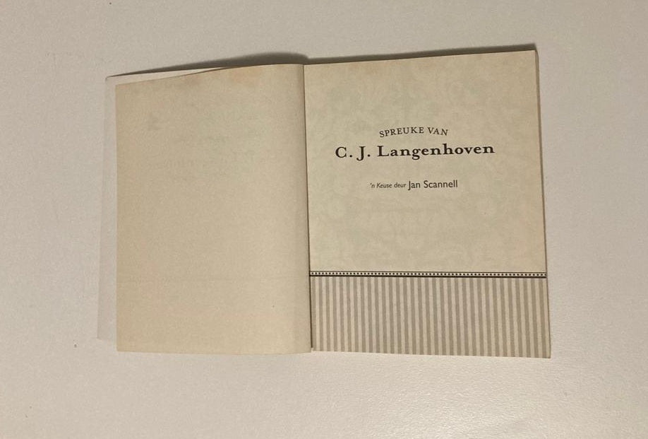 Spreuke van Langenhoven - ’n Keuse deur Jan Scannell