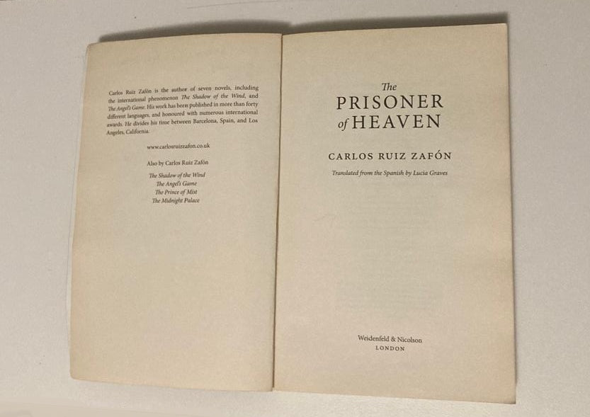 The prisoner of heaven - Carlos Ruiz Zafón