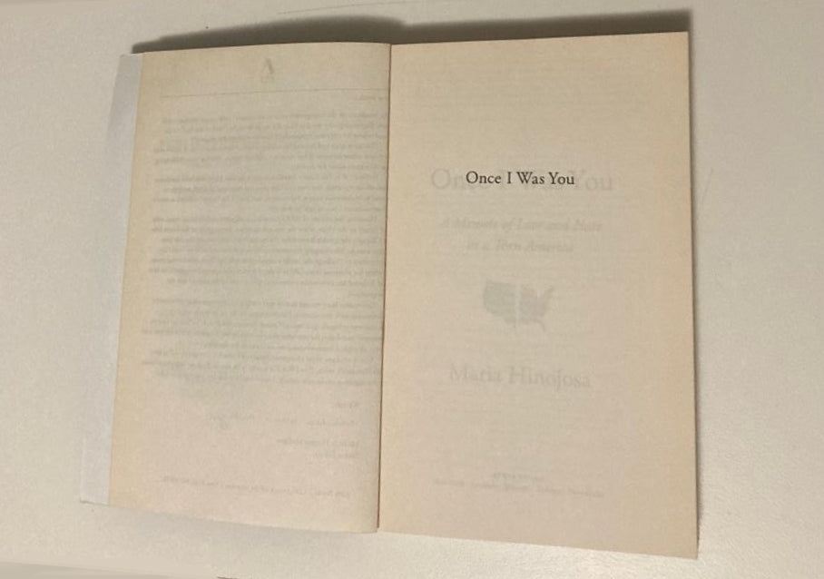 Once I was you - Maria Hinojosa (Uncorrected book proof)