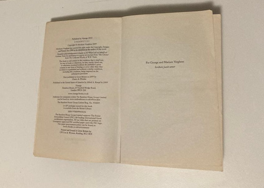 Cutting for stone - Abraham Verghese